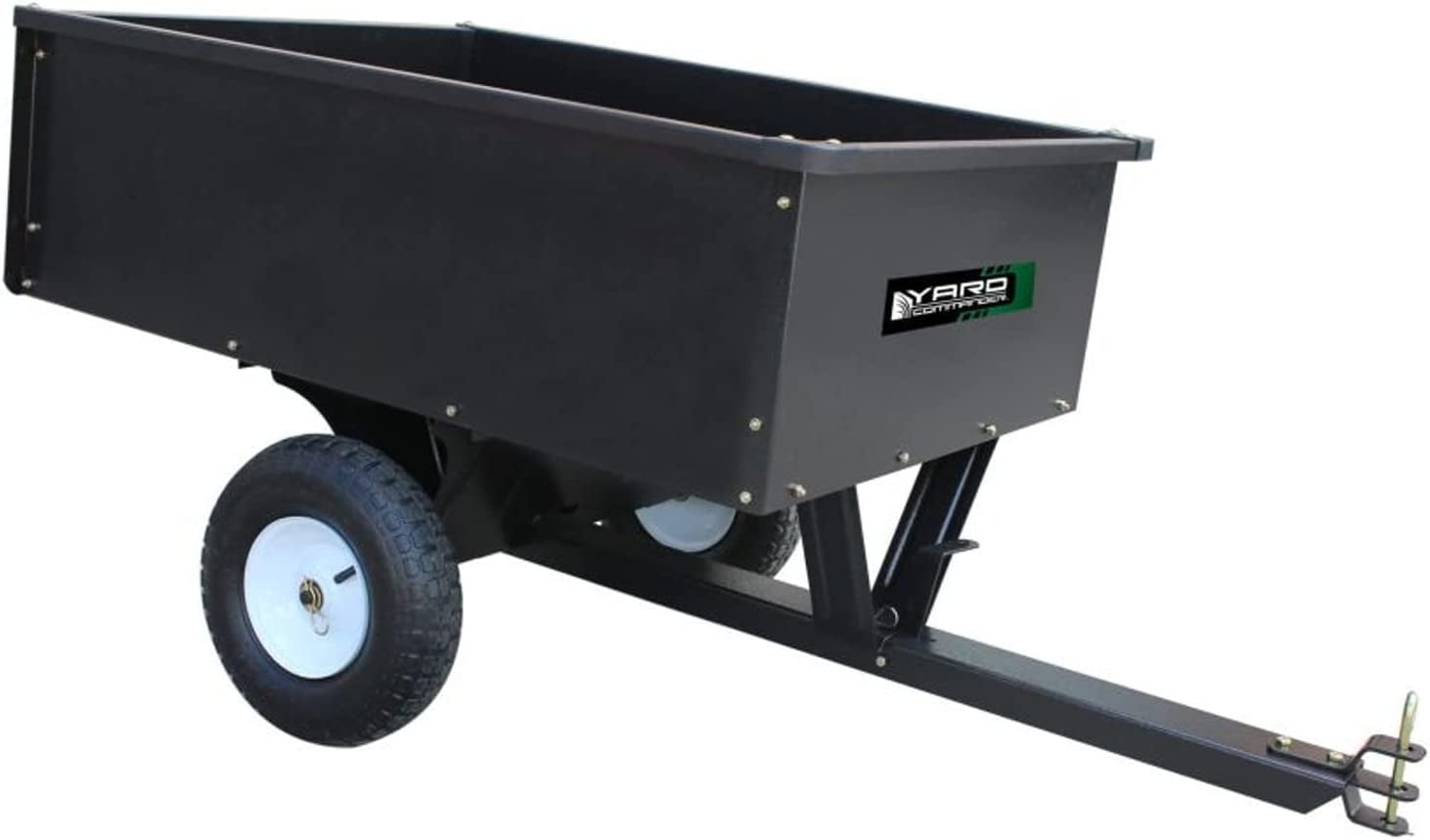 Heavy Duty Tow Behind ATV Trailer Steel Dump Cart 10Cubic Feet And