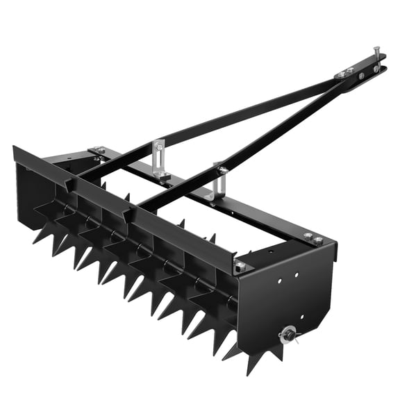 Heavy Duty Tow Behind Aerator, Plug Aerator for Lawn Tractor with Steel Tines, Tow Behind Rolling Tractor, Lawn Aerator Tool Pull Behind for Equestrian Ranch Turf Care