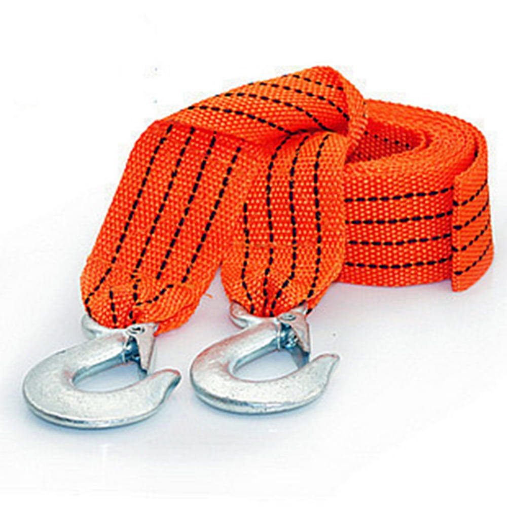 Heavy Duty Tow Strap For Emergency Vehicle Tool, Double-Layer Trailer Rope With Premium Polyester Webbing, Bright Yellow Tow Strap For Towing Cars, Trucks, Trailers, And Boats