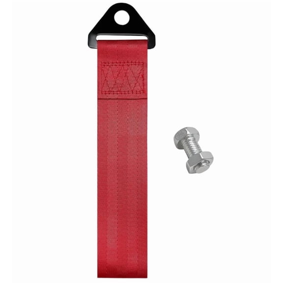 Heavy Duty Tow Strap With Mounting Bracket And Bolt, High Strength Vehicle Recovery Towing Rope for Car, Truck, SUV, ATV & Emergency Roadside Rescue