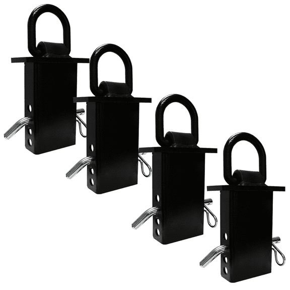 Heavy Duty Trailer Adjustable Stake Pocket D Ring 4 Pack 12,000LBS - Fits 2x4