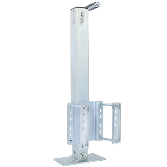 Heavy Duty Trailer Jack, Fixed Mount Jack w/Drop Leg, 28.6 in. of Lift, Max Load 2,500 Lbs for Boat RV Utility