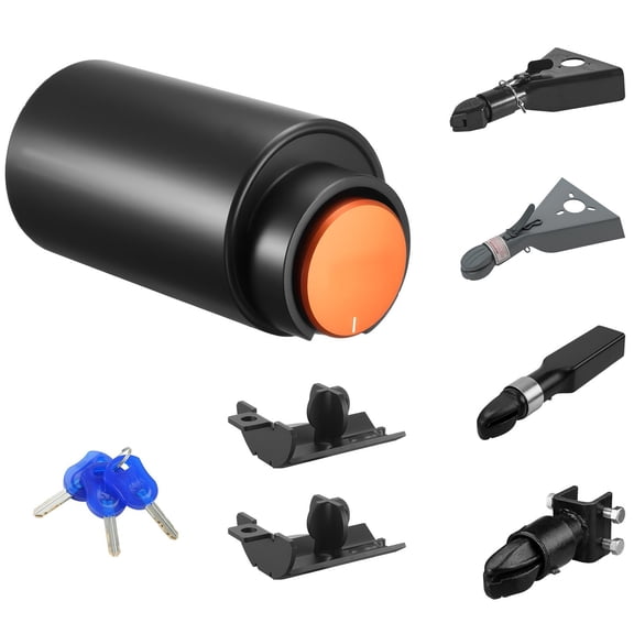 Heavy Duty Trailer Lock for 2 and 2-5/16 Inch Bulldog Couplers, Anti-Theft with 3 Keys, Corrosion-Resistant RV and Boat Security