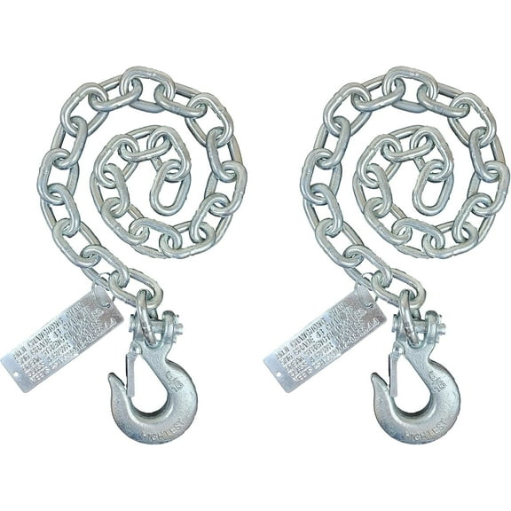 Heavy Duty Trailer Safety Chain With Hook On One End