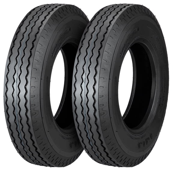 Heavy Duty Trailer Tire Set – Fuel-Saving Utility, Travel, Camper, Cargo, Boat, Horse, Farm & Landscape Trailer Wheels – Load Range G – 14PR – 14.5 Inch – Pack of 2 – Specs: 8-14.5 14PR