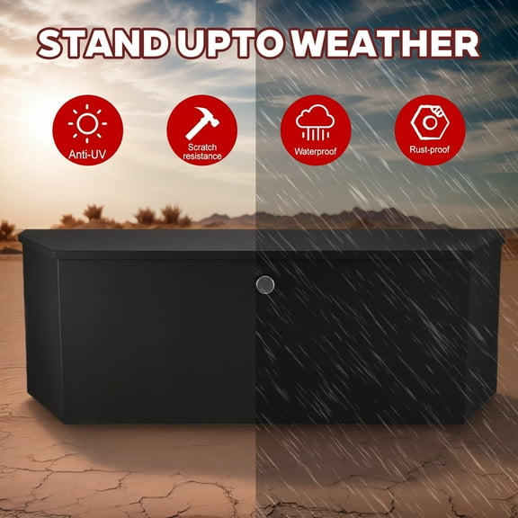 Heavy Duty Trailer Tool Box 36 Inch Locking Carbon Steel Tongue Box Pickup Truck RV Secure Storage Box Multi-Purpose Cargo Tool Box 36 Inch x 12 Inch x 12 Inch