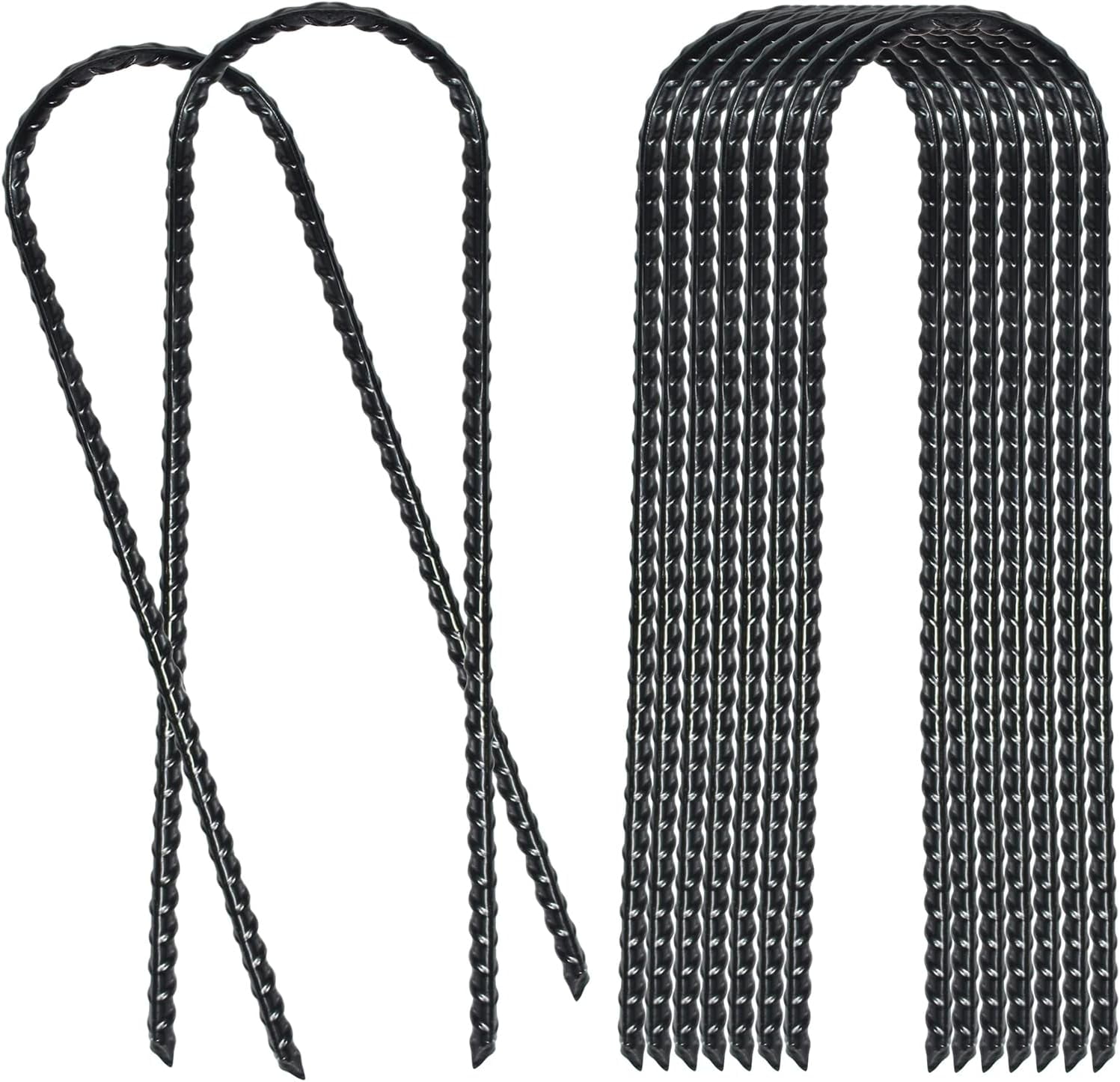 Heavy Duty Trampolines Wind Stakes Galvanized Steel U-Shaped Staples for Landscaping, Camping Tents, Soccer Goals and Garden Decoration
