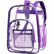 PETMOKO Heavy Duty Transparent Clear Backpack See Through Backpacks for School,Sports,Work,Stadium,Security Travel,College