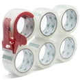 thumbnail image 1 of Heavy Duty Transparent Packing Tape with Dispenser - 6Rolls, Total 360Y, 2.4 mil, 1.88 inch x 60 Yards, Clear Packaging Tape Refills for Shipping, Mailing, Moving & Storage, 1 of 7