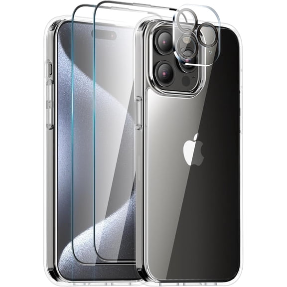 Entronix 4-in-1 Clear Case iPhone 14 Pro with Camera and Screen Protector