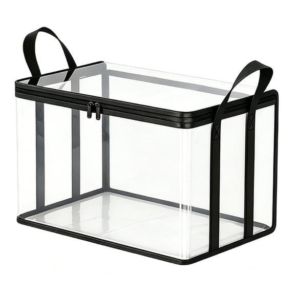 Heavy Duty Transparent Storage Box With Lid Oversized Clothes Container Seasonal Clothing Storage Bin For Wardrobes And Bedroom Organization