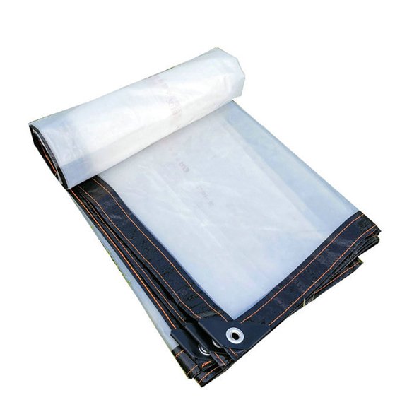 Heavy-Duty Clear Tarps, Transparent Waterproof Barrier: Ideal For Windproof And Sun-Proof Coverage, With Rust-Proof Aluminum Grommets, Suitable For A Multitude Of Applications