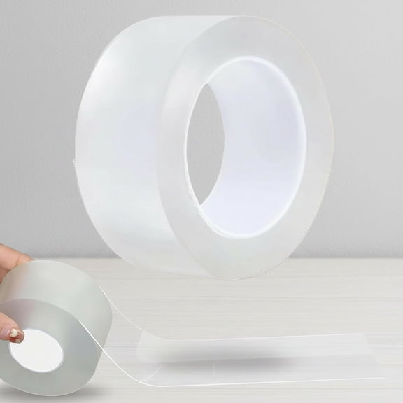 Heavy Duty Transparent Window Weather Sealing Tape, Nano Window Insulation for Winter, Clear Window Draft Isolation Sealing Film Tape for Doors Windows and Shower Glass Gaps