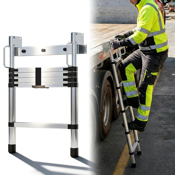 Truck Step Deck LadderFit for 28" to 50" Trailer Bed