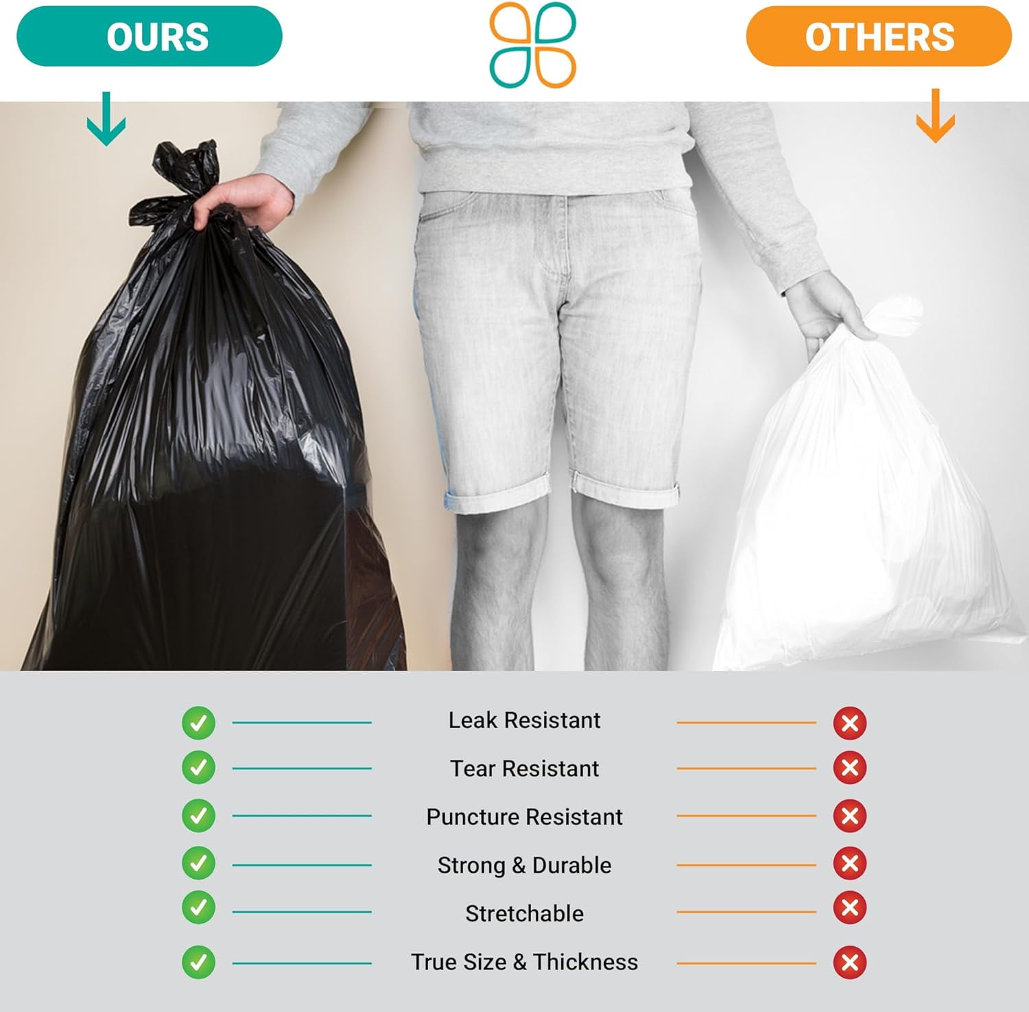 Heavy Duty Trash Bags - Black Garbage Bags - Plastic Trash Bags - Tall ...
