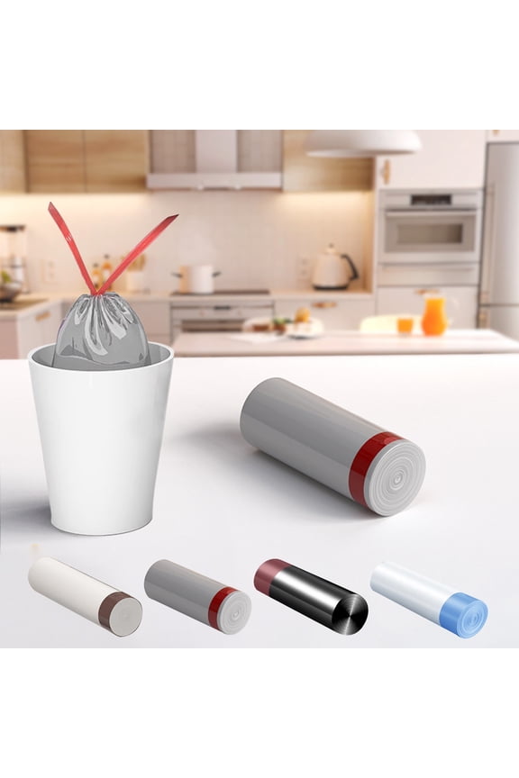 Heavy Duty Trash Bags - Extra Thick Kitchen Garbage Bags with Drawstring - Leak Resistant Household Waste Bags for Daily Use