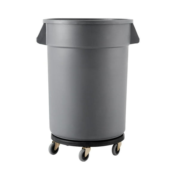 Heavy Duty Trash Can Dolly with Lockable Wheels Fits 20 32 44 55 Gallon Round Containers 500lbs Capacity Multi Functional Rolling Cart