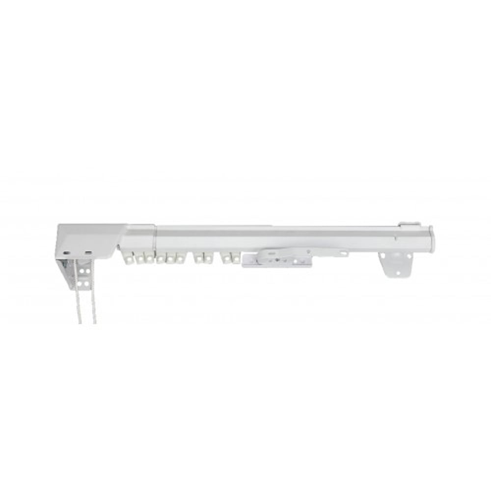 Heavy Duty White Steel Traverse Curtain Rod 48-84 Inches