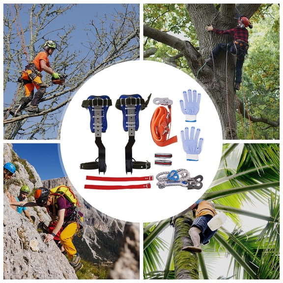 Heavy-Duty Tree Climbing Gear  Adjustable Foot Pedals with Safety Rope & Belt, Durable Carbon Steel, Max Load 330.69lbs, Comfortable & Secure for Hunting, Fruit Picking, Outdoor Climbing