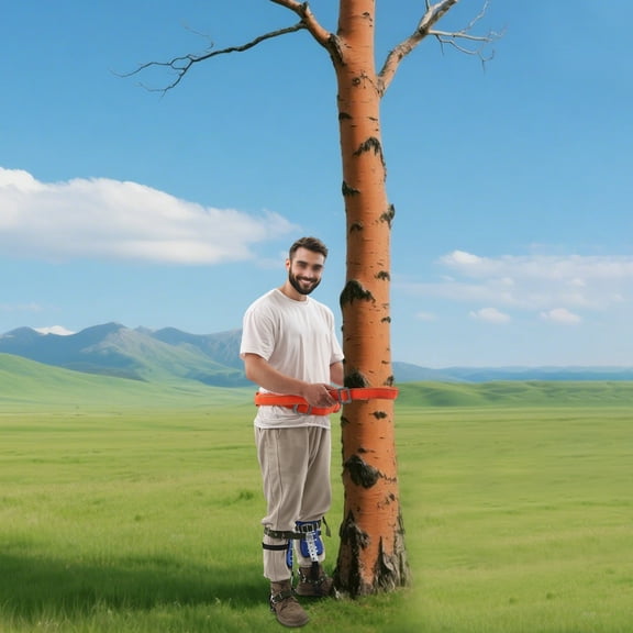 Heavy Duty Tree Climbing Tools with Adjustable Height, Safety Belt & Rope 150kg/330.69lbs Capacity, Includes Gloves and Foot Straps for Outdoor Adventures