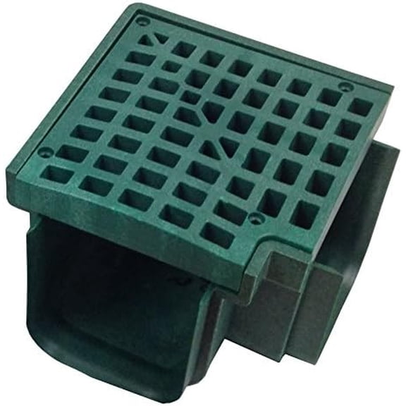 Heavy Duty Trench Drain 90 Degree Corner & Grate - Green$$Tools & Hardware Other