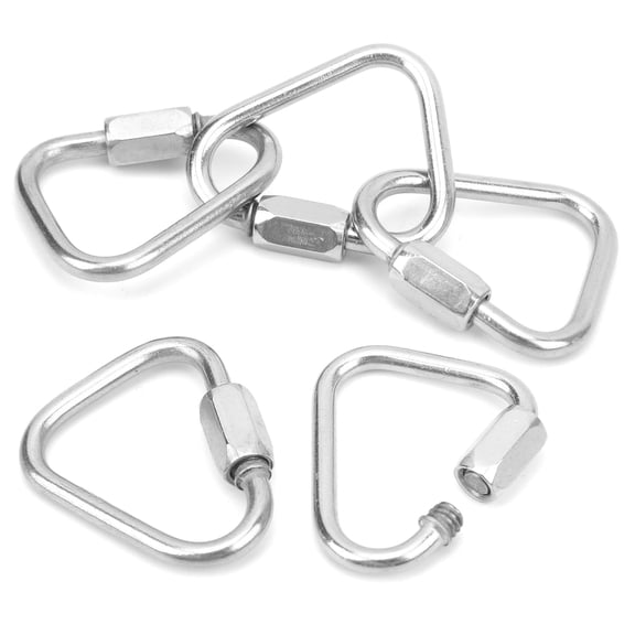 Heavy Duty Triangle Carabiner, Steel Locking Clip for Camping, Hiking Outdoor Use
