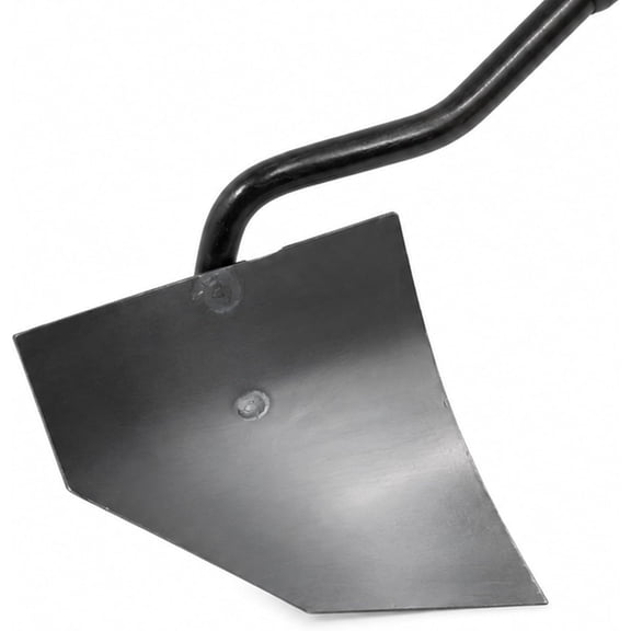 Heavy Duty Triangle Garden Hoe for Weeding Digging Furrowing, Hoe Garden Tool with Sharp Angled Manganese Steel Blade, Reinforced Welded Joint for Soil Turning and Ridging