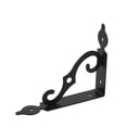 thumbnail image 1 of Heavy Duty Triangle Shelf Brackets, European Iron Art Decorative Wall Brackets, 5x4in Black Metal L-Shape Support, Floating Shelf Hardware for Bookshelf Storage, 1 of 4