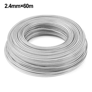 Heavy Duty Trimmer Wire 2.4mm/3.0mm Nylon Steel Core Line for Lawn Edger Weed Eater String Replacement 2.4mm*60m