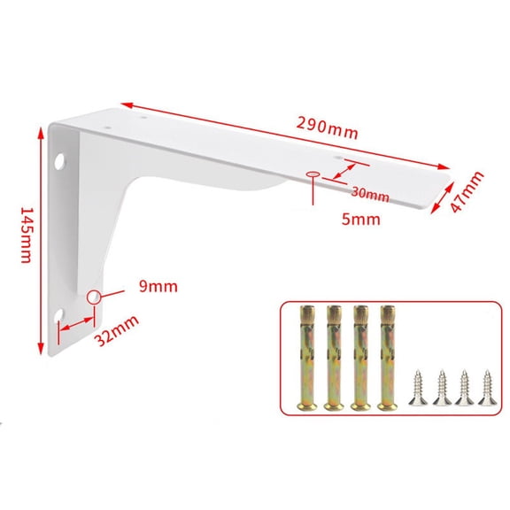 Heavy Duty Tripod Bracket Wall Support Rack Wall Mounted Rack Hardware 12In Smile Home