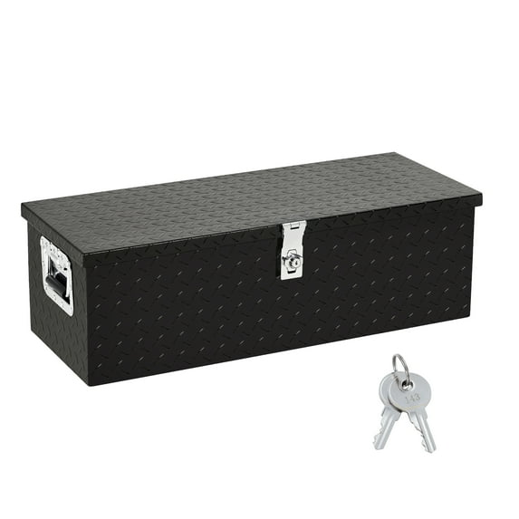 Heavy-Duty Truck Bed Tool Box — Large Lockable Storage Box — Side Handle — Weatherproof Black Storage Box for Pickup Trucks, Trailers, and RVs — Available in Multiple Sizes