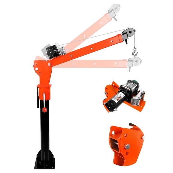Heavy Duty Truck Crane, Wear Resistant Alloy Steel, 360 Swivel Bracket, Height Adjustable Boom, Stable Weight Bearing, 45.611.8111.81, for Warehouse Construction Site Material Handling