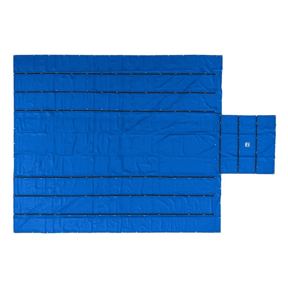 Heavy Duty Trucking Flatbed Trailer Tarps Heavy Duty 18oz Lumber Tarp 24x27 (8' Drop) - Blue