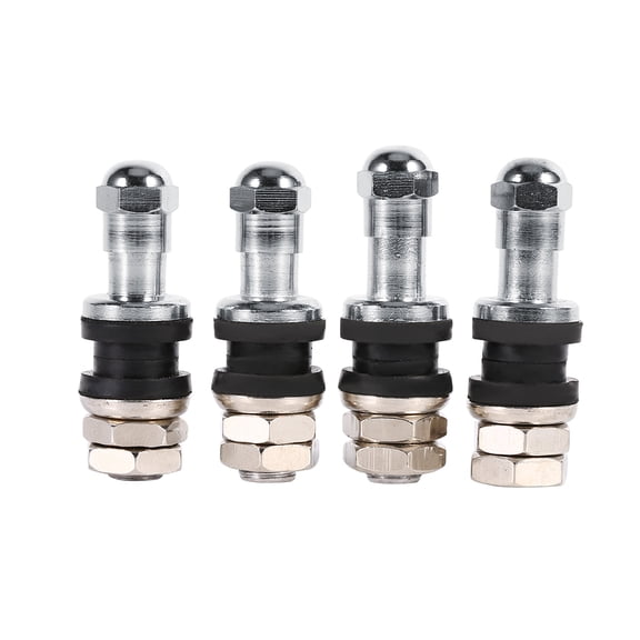 Heavy Duty Tubeless Wheel Tire Valve Stem Metal Bolt In High Pressure Flush Mount Car Valve Stems Replacement Kit Universal Fit (4 Pcs, 0.51 x 1.61 inches / 1.3 x 4.1 cm)