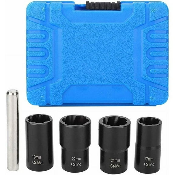 Heavy-Duty Twist Socket Set For Hex Head Fastener Extraction, Locking Lug Nut Remover Quickly & Efficiently Extract Damaged Or Worn Nuts, Spiral Design Ensures Secure Grip On