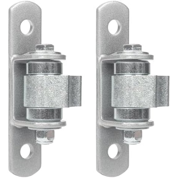 Heavy Duty Two Sealed Bearing Gate Hinge Weld onto Half Bolt onto The Gate with Big Mount Plate for Large Vehicular Pedestrian Gates up to 1100lbs, Yoke Adjustable Pivot Hinge (2 Packs)