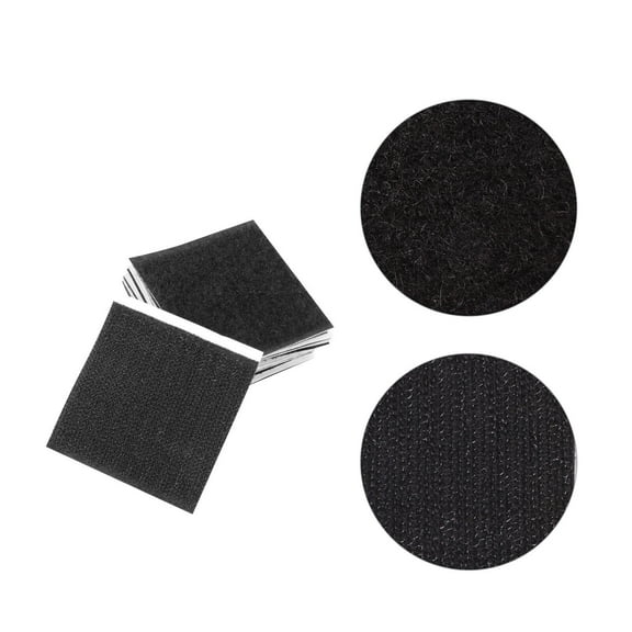 Heavy Duty Two Sided Tape Sofa Sticker Sheet Pvc Black 4X4CM 40 Pcs