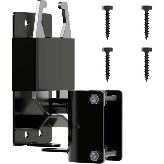 Heavy Duty Two-Way Farm Gate Latch with Padlock Hole 1 Pack Gate Latch Fits Metal Tube Gates for Ranch, Fence, Yard & Pasture