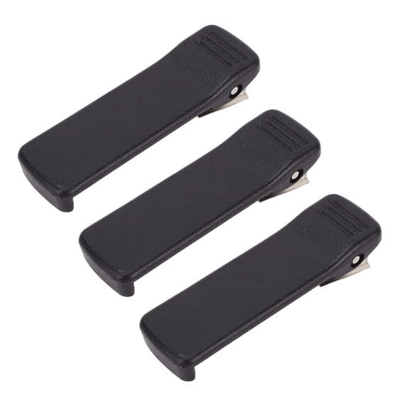 Heavy Duty Two Way Radio Belt Clip Replacement Holder Clamp for XTS 3000 XTS 2500 XTS 5000 APX6000 APX7000 Walkie Talkie Pack of 3 / 3 pcs Rugged ABS Radio Belt Clips 5.91x3.94x1.18 inches