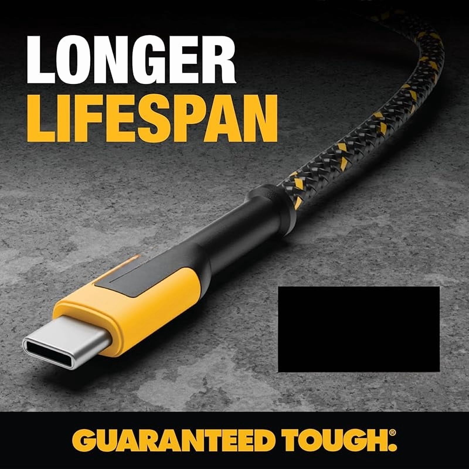 Heavy Duty USB-C Cable, Braided Nylon USB-A to Type-C Fast Charging Cord for iPhone 16/15 Series, Samsung Galaxy S10/Note 9, LG V30, USB 2.0, Black