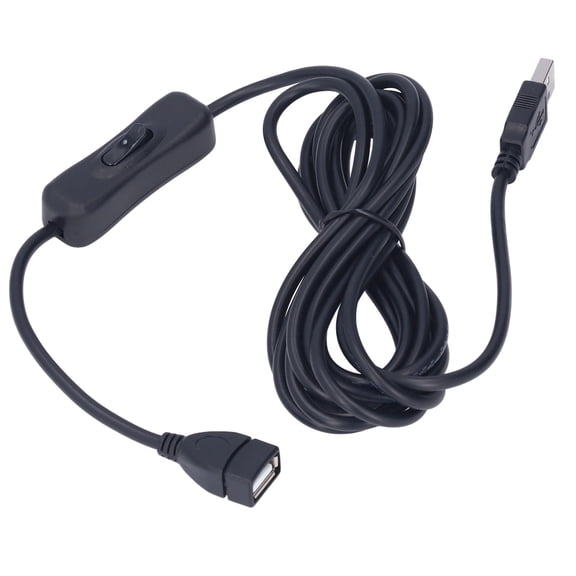 Heavy Duty USB Switch Extension Cable USB Desk Lamp Extension Cord with 304 ON OFF Toggle Switch Supports Power and Data Transmission for USB Fans LED Light Strips and Peripherals Black 9.8ft 3m