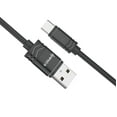 thumbnail image 1 of Heavy Duty Ultra Fast Charging 2.4A Type-C to USB Cable for BLU G91, G91 Pro - 3.3 Feet - Black, 1 of 7