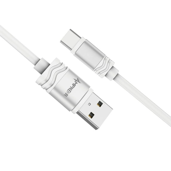 Heavy Duty Ultra Fast Charging 2.4A Type-C to USB Cable for Samsung Galaxy A33 5G - 3.3 Feet - White