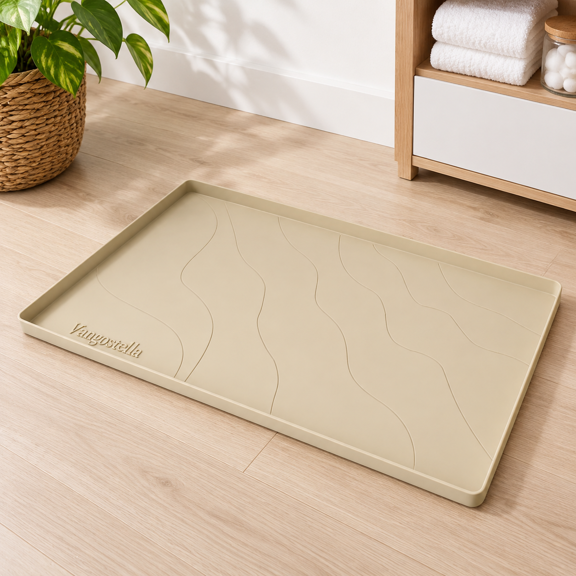 Heavy Duty Under Sink Mat 28" X 22" Silicone Waterproof Extra Thick Liner Kitchen Bathroom Cabinet And Protector For Drips Leaks S