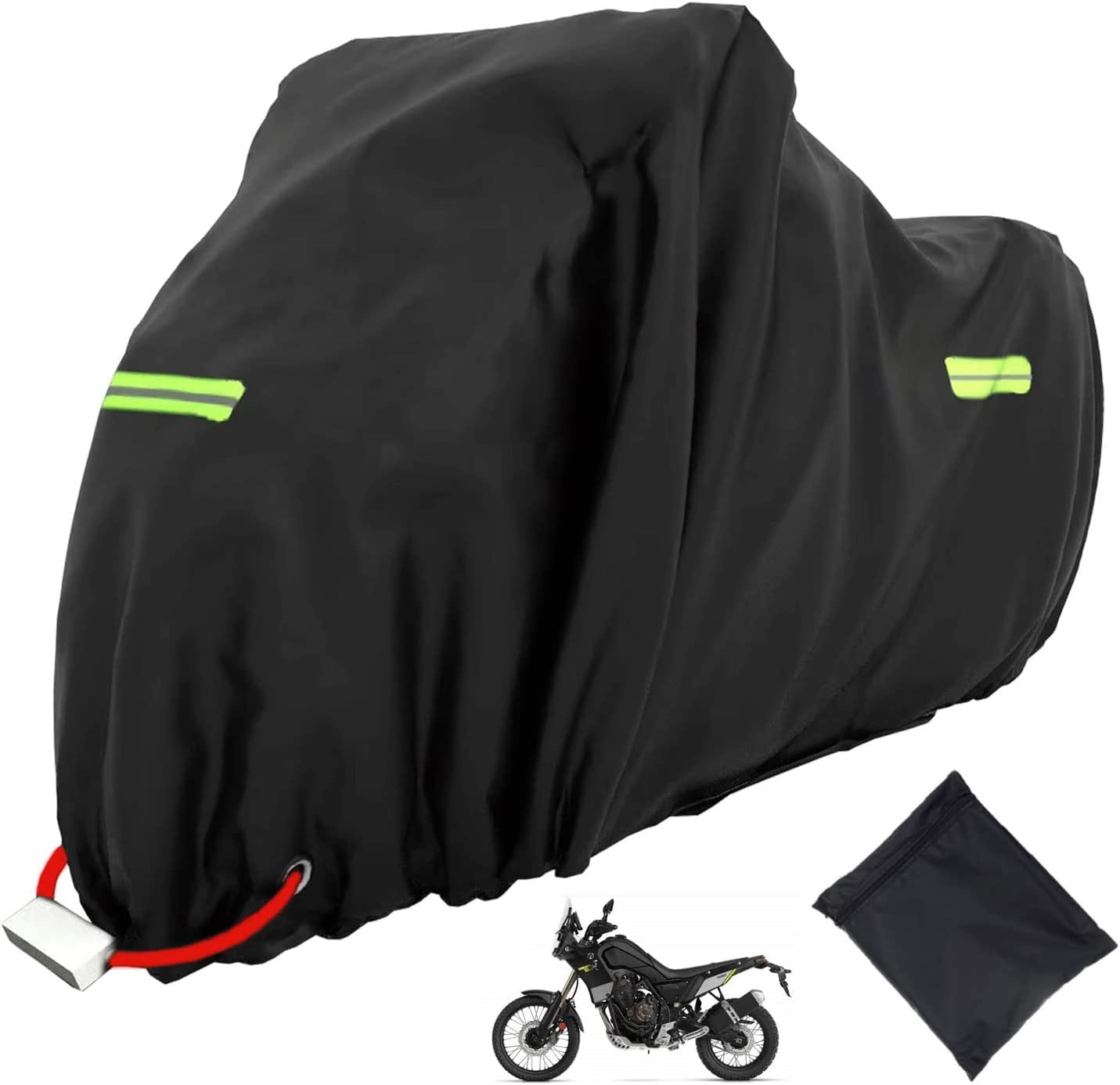 Heavy Duty Universal Motorcycle Cover Outdoor Waterproof, XXL/XXXL