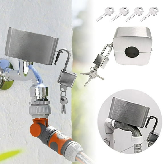 Heavy Duty Universal Outdoor Faucet Lock For Water Spigot Control And Conservation With High Security Design