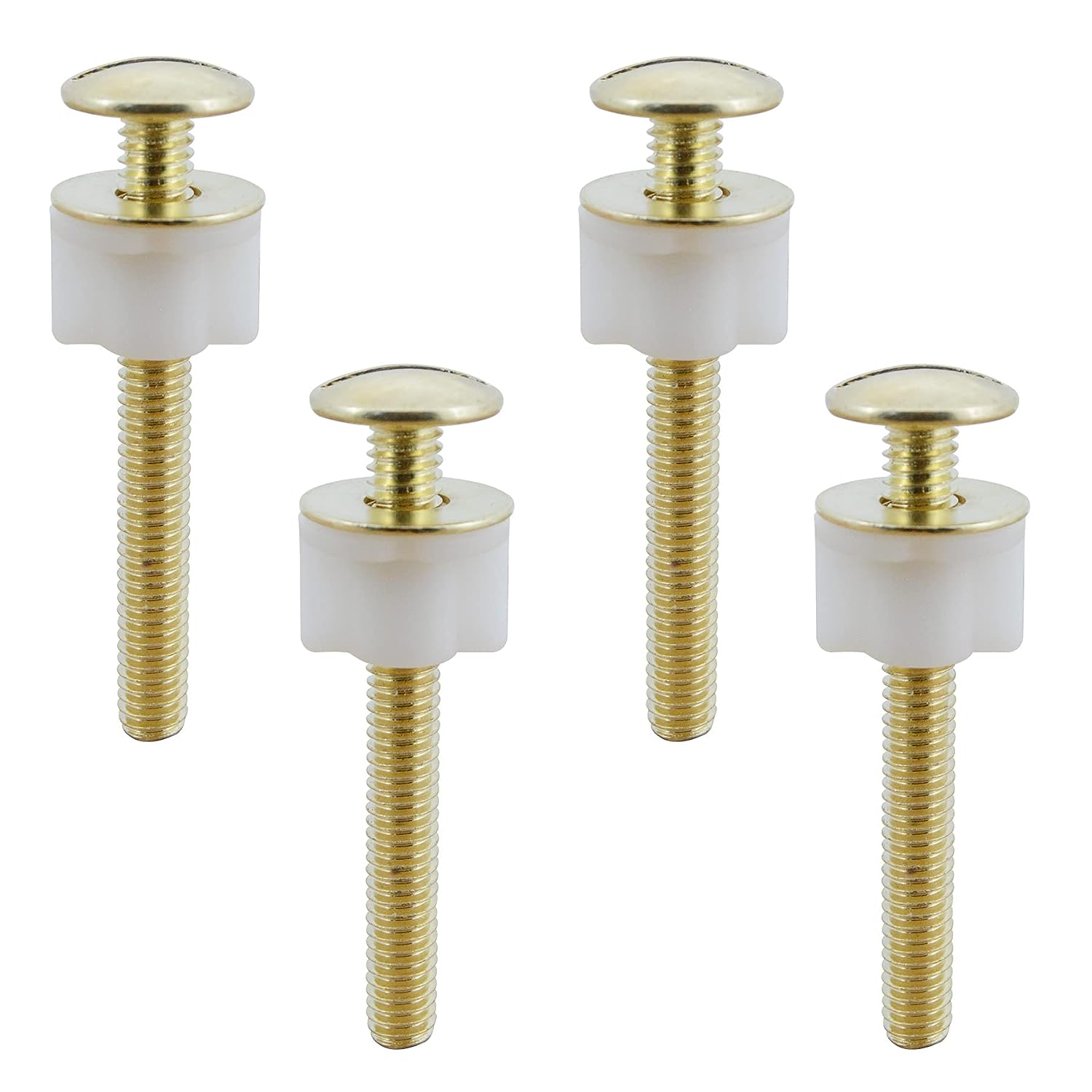 Heavy Duty Universal Toilet Seat Hinge Bolts and Nuts 2 Pack, Steel