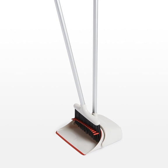 Heavy-Duty Upright Sweep Set – Broom with Dustpan for Quick Cleaning in Homes, Offices, and Commercial Spaces