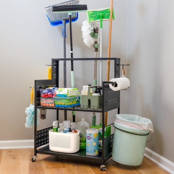 The Everything Utility Cart, Garage Rolling Storage Organization, Car Wash Caddy, Cleaning Supplies Organizer