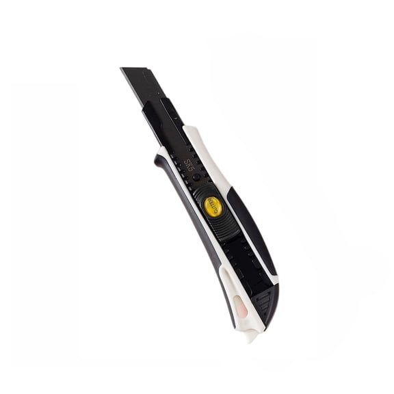 Heavy-Duty Utility Knife for Cutting Paper, Wallpaper and Boxes, Retractable Blade, Also Sharpens Pencils, Ideal for Office, Crafts and DIY Projects, Black